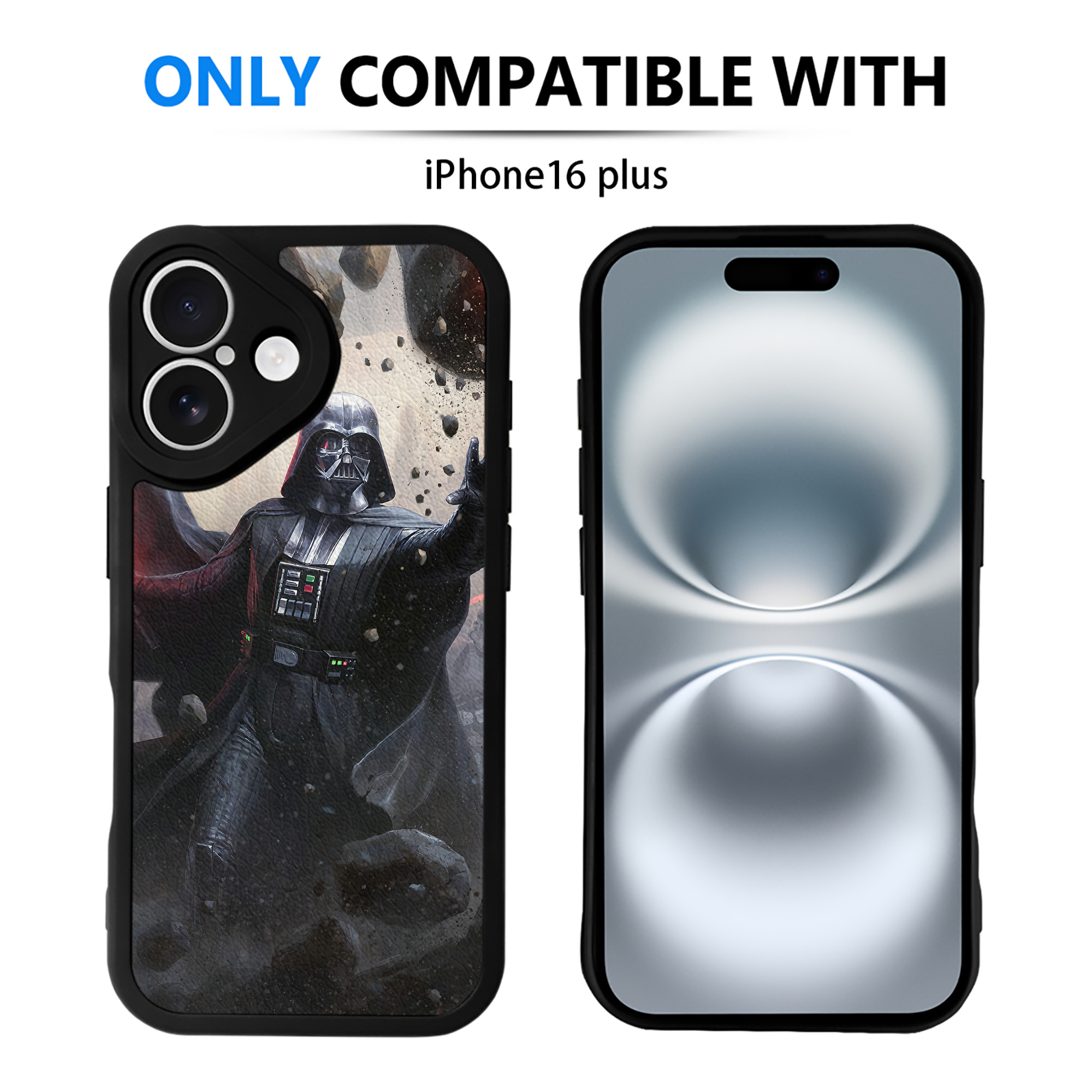 （画像用） スター・ウォーズ Star Wars 【iPhone 16シリーズ対応】シリコンスマホケース（レザー調） 材質：シリコン